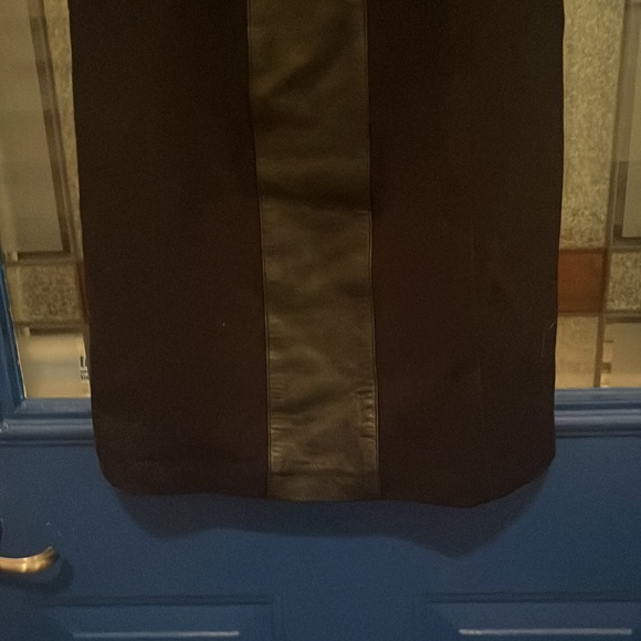 Designer little Black dress 100% genuine leather size xs dry clean only - Picture 4 of 6